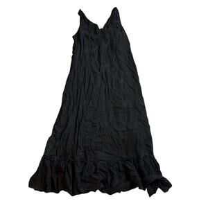 Nomadic Traders Black Sleeveless Midi Dress Womens Size Medium Boho Lagenlook